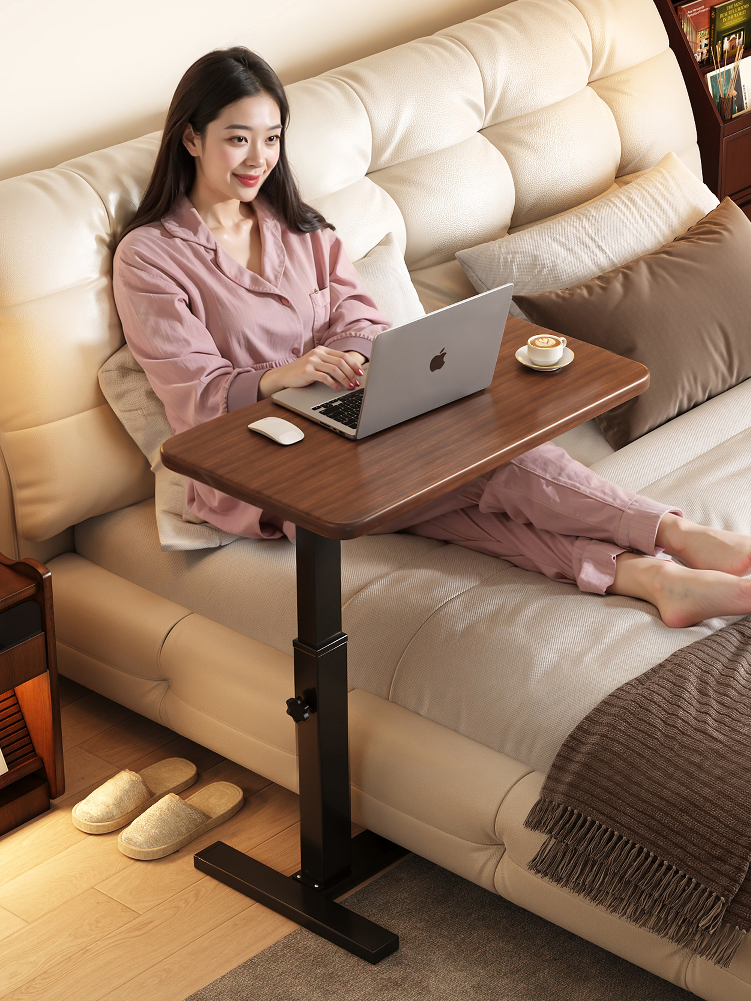 可移动床边桌可升降电脑桌客厅沙发边几可折叠书桌床头学习桌写字