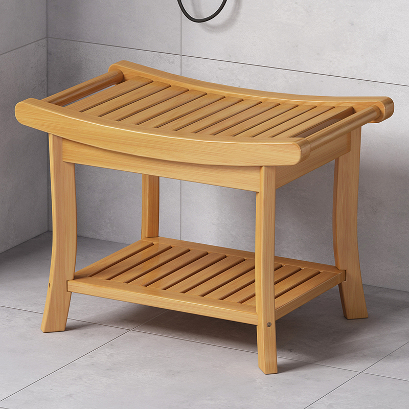 浴室凳子老年人浴凳洗脚凳孕妇防滑淋浴房洗澡木凳卫生间楠竹凳子