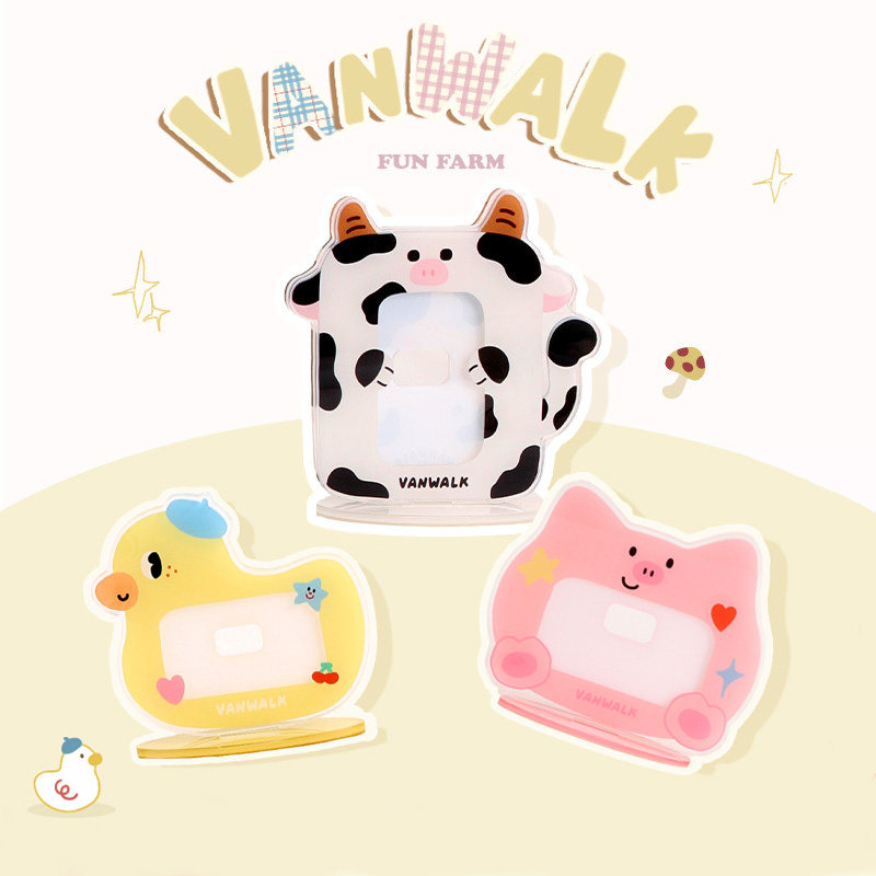 拍立得迷你小相框相框空框亚克力摆台高级感2创意3可爱两三寸小卡