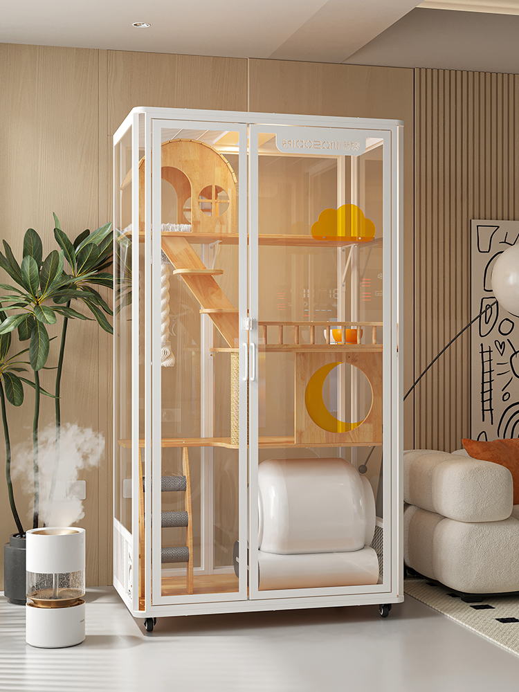 喵赞【揽月猫别墅】实木豪华可放智能猫厕所一体猫笼窝大空间全景