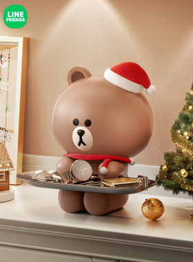 布朗熊圣诞礼物桌面摆件卧室卡通可爱个性摆件生日乔迁送礼装饰品