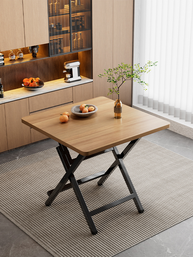 简易可折叠方桌小桌子家用便携式摆摊折叠桌出租屋小户型吃饭餐桌