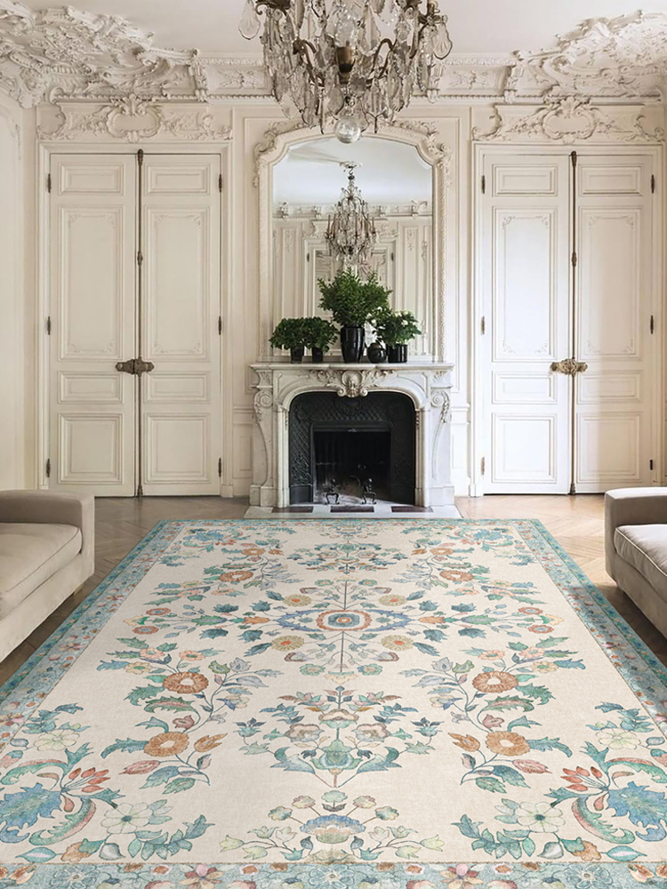 楼兰美惠 欧式现代ins客厅沙发茶几垫北欧床边卧室地毯长方形地垫