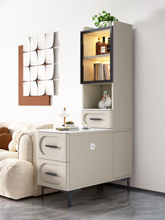 沙发边柜侧边柜家用小茶台茶桌置物架简约高级客厅旁边茶几高柜子