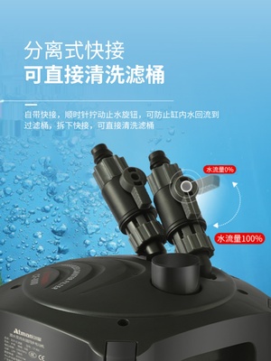 ATMAN创星CF800过滤桶鱼缸外置滤筒过滤器创新CF1200前置静音过滤