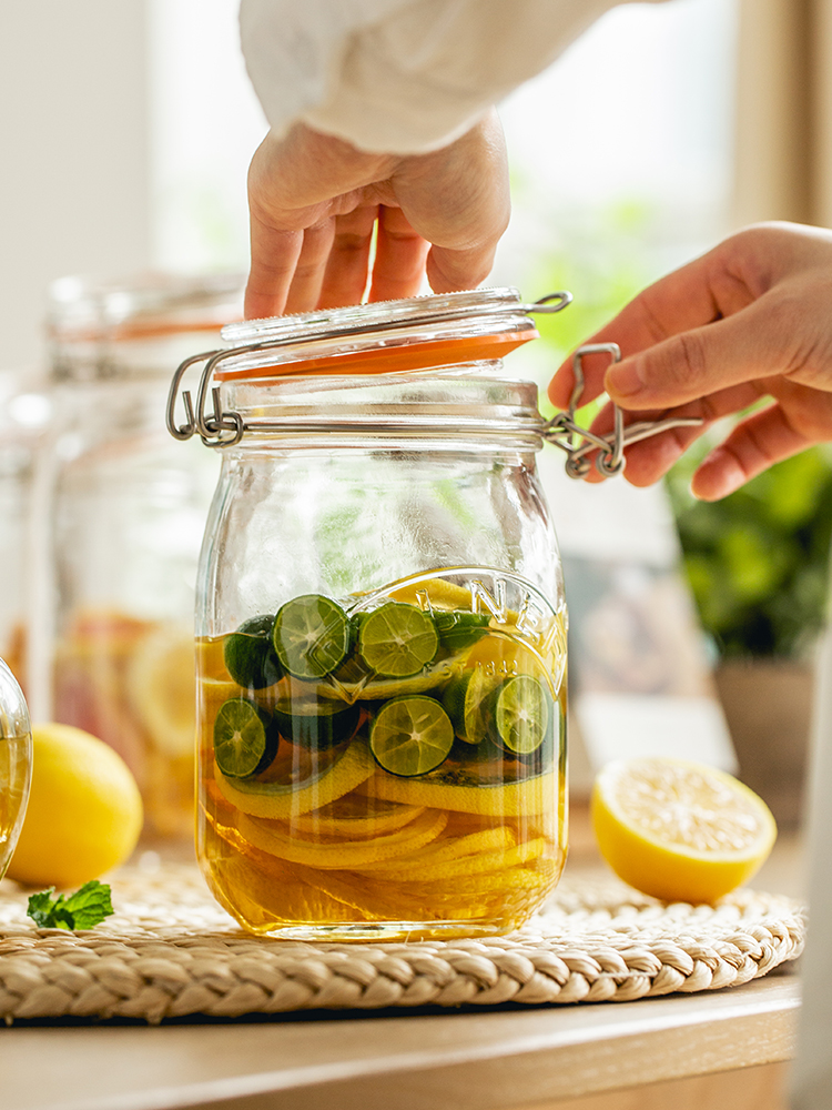 蜂蜜瓶kilner密封储物罐收纳罐蜂蜜罐果酱罐玻璃蜂蜜柠檬密封罐