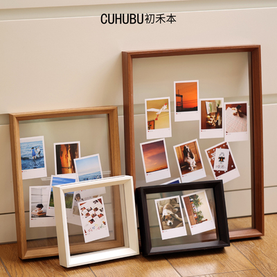 拍立得相框小卡展示架框明信片照片diy摆台演唱会门票收藏框收纳