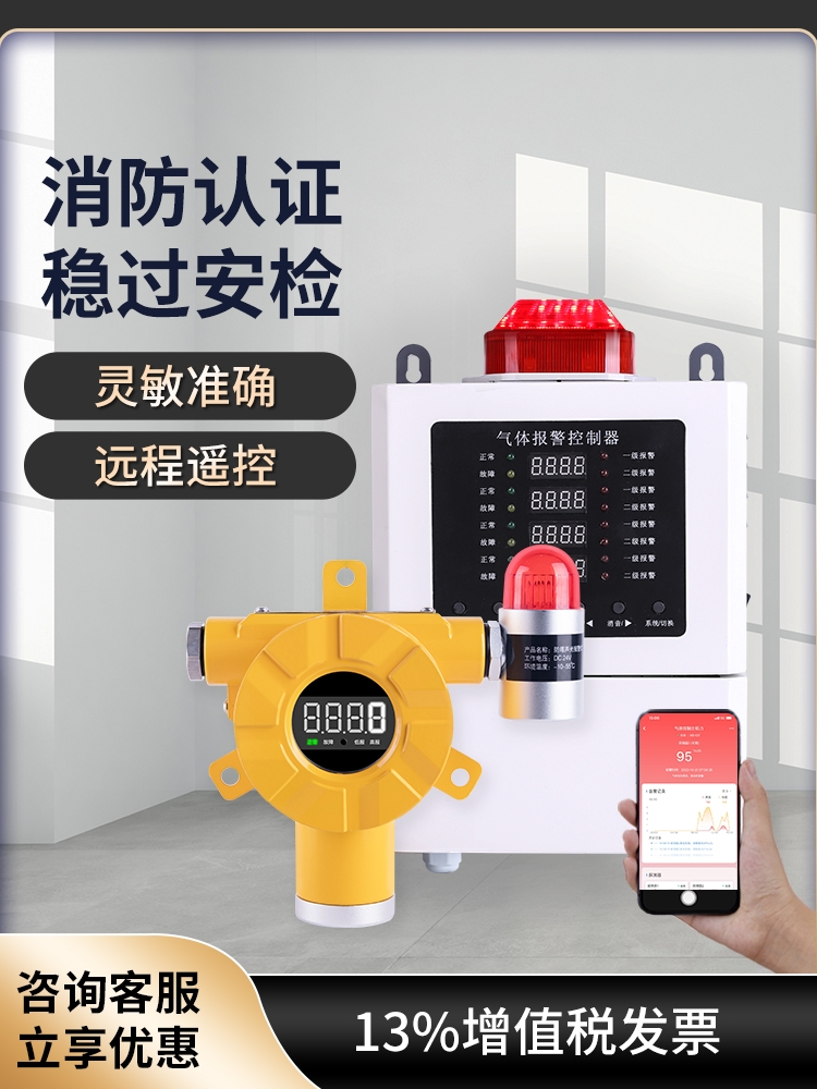工业防爆可燃气体探测报警器氨氧有毒气硫化氢泄露商用浓度检测仪