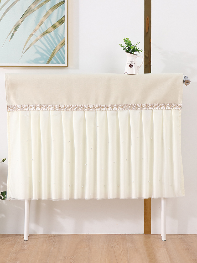 蕾丝暖气片罩防尘罩全包防熏黑墙遮挡装饰帘老式铸铁暖气罩简约