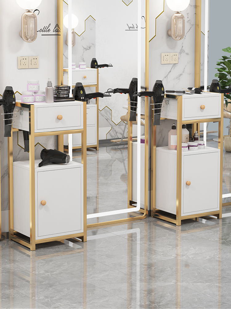 理发店工具柜发廊专用工具台镜台柜子剪发柜美容院小推车置物架