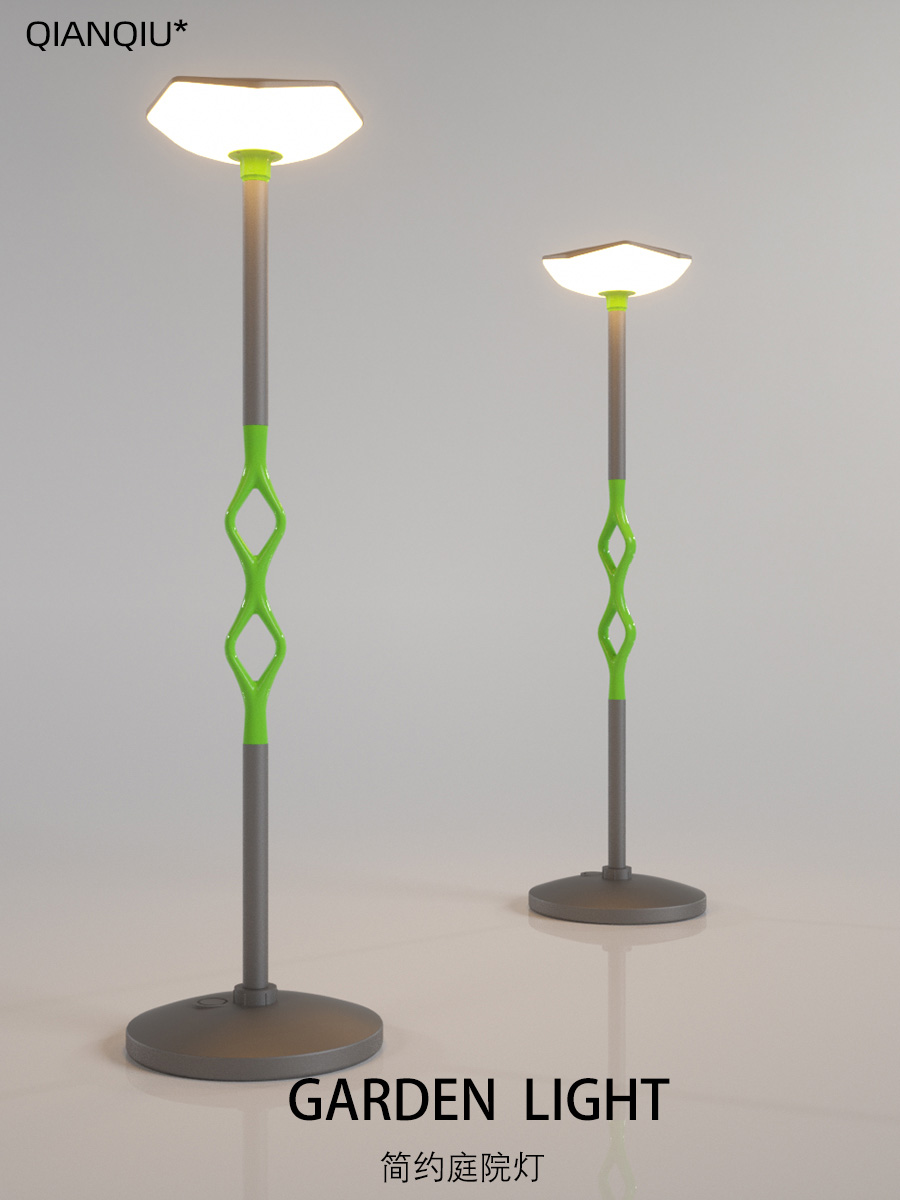 太阳能户外庭院灯防水室外烧烤花园草地高杆灯露台可移动落地灯
