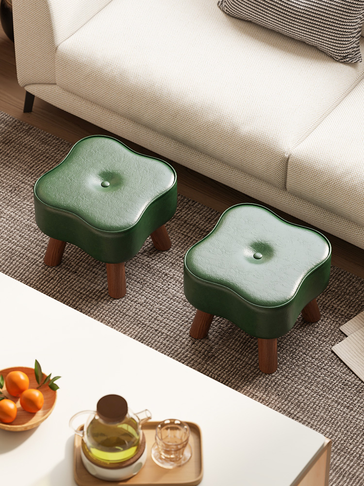 小凳子家用矮凳板凳客厅沙发实木椅子门口换鞋凳轻奢高级感儿童凳