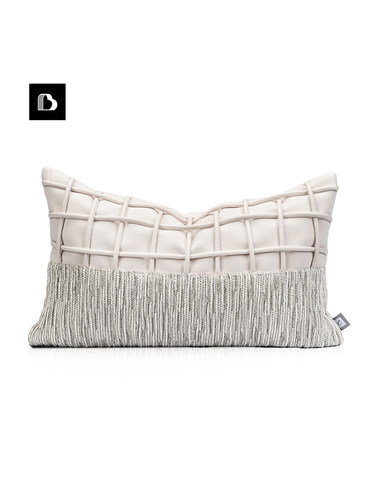 宝洛斯意大利无障碍豪华软家具模型房枕头沙发客厅高档质感皮革编