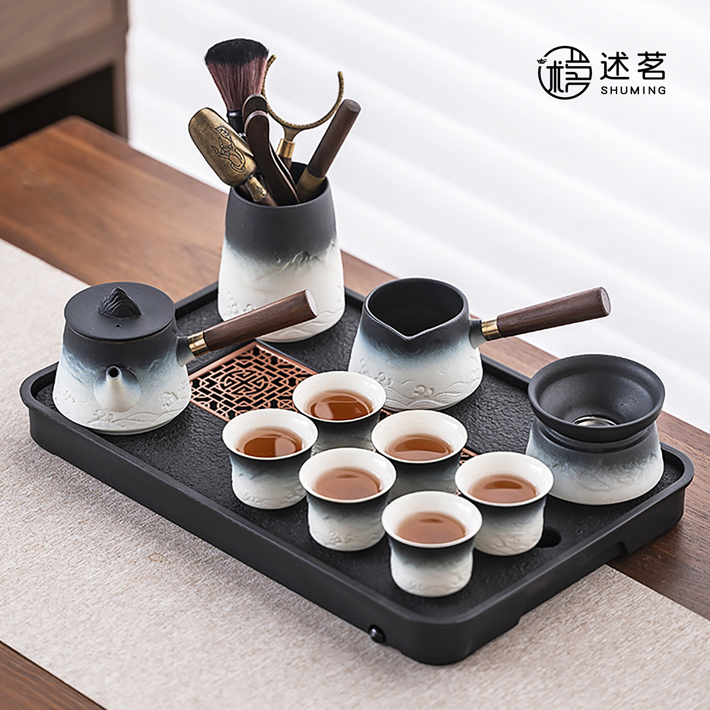 茶具套装2025新款家用小茶台功夫茶具办公室轻奢高档陶瓷茶杯套装,餐饮具,整套茶具,淘宝优惠券,粉丝福利购,淘宝优惠卷