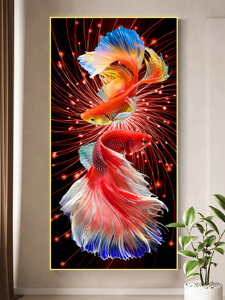 蒂彩DC钻石画满钻新款玄关客厅锦鲤高级感颜值手工diy粘贴十字绣