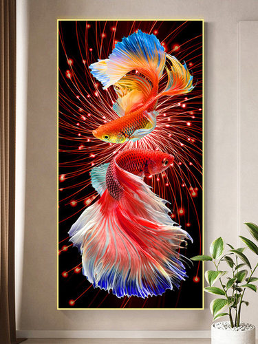 蒂彩DC钻石画满钻新款玄关客厅锦鲤高级感颜值手工diy粘贴十字绣