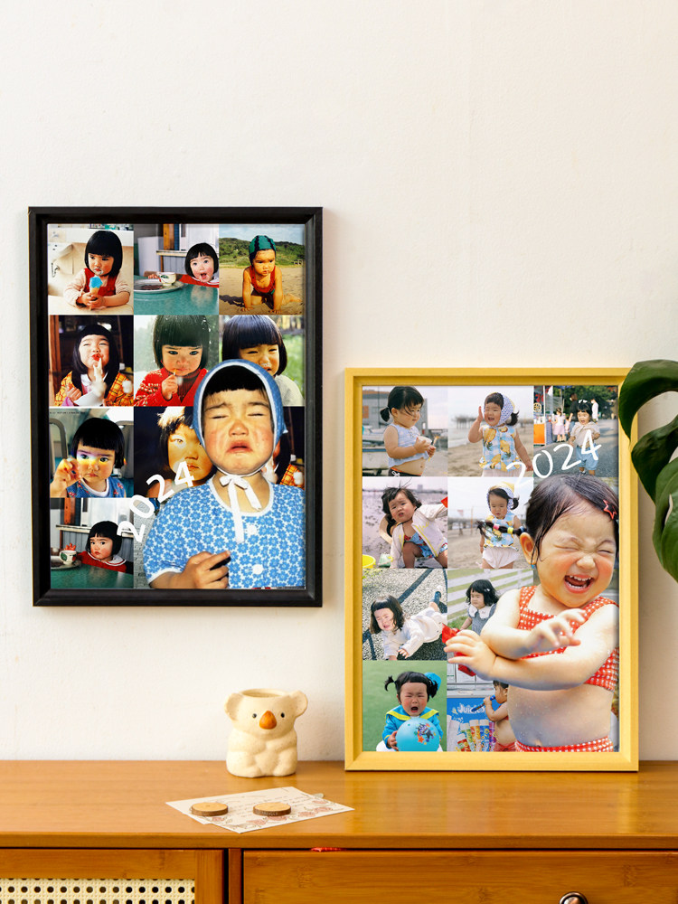 宝宝儿童成长记录照片相框摆台洗照片做成相框照片定制diy定制