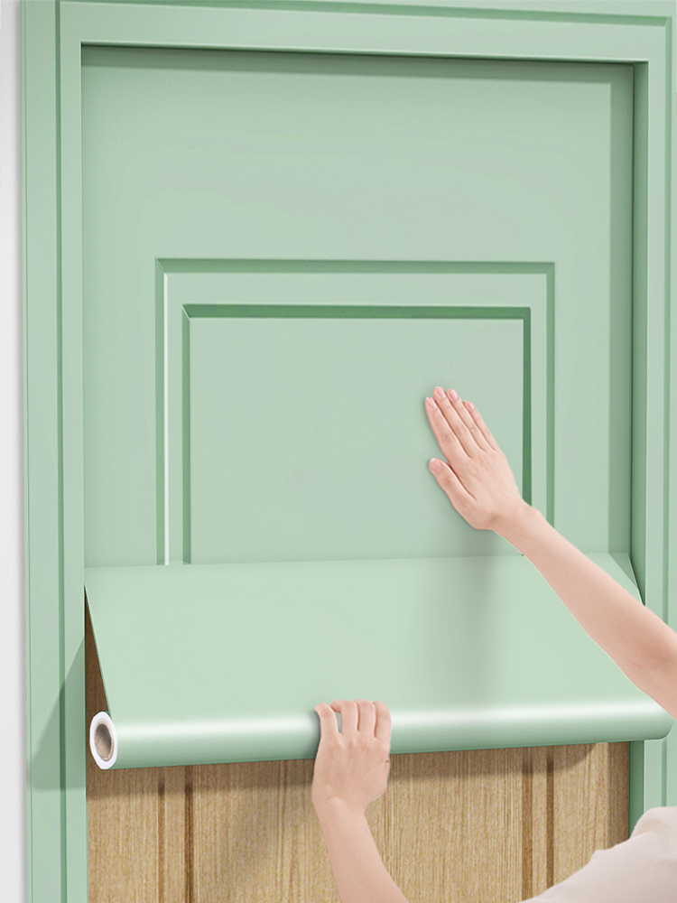 门贴纸改色入户门改造大门翻新房门遮丑加厚自粘门上贴膜木门改造