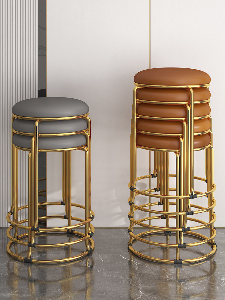 轻奢凳子家用可叠放餐椅圆凳网红餐桌凳现代简约板矮凳餐厅备用凳,住宅家具,矮凳,淘宝优惠券,粉丝福利购,淘宝优惠卷