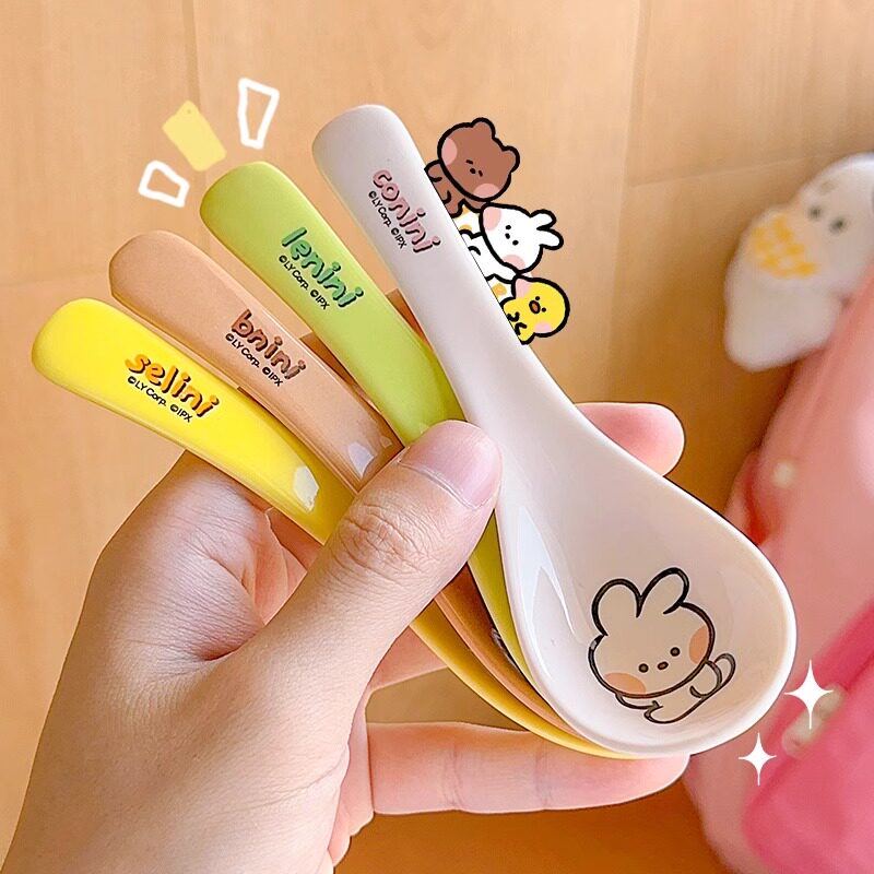 【品牌正品】陶瓷勺子长柄高颜值小汤勺家用精致吃饭喝汤调羹汤匙