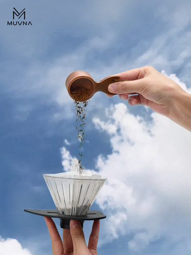 MUVNA慕威纳咖啡勺胡桃木咖啡豆量勺10g咖啡粉计量小勺子称豆木勺