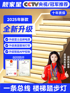 网红楼梯踏步灯智能感应台阶灯别墅室内免布线梯步灯带总线款灯条