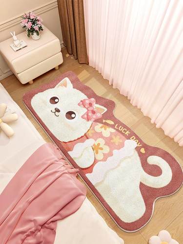 仿羊绒地毯客厅异形卡通可爱卧室床边毯不规则衣帽间脚垫飘窗地垫