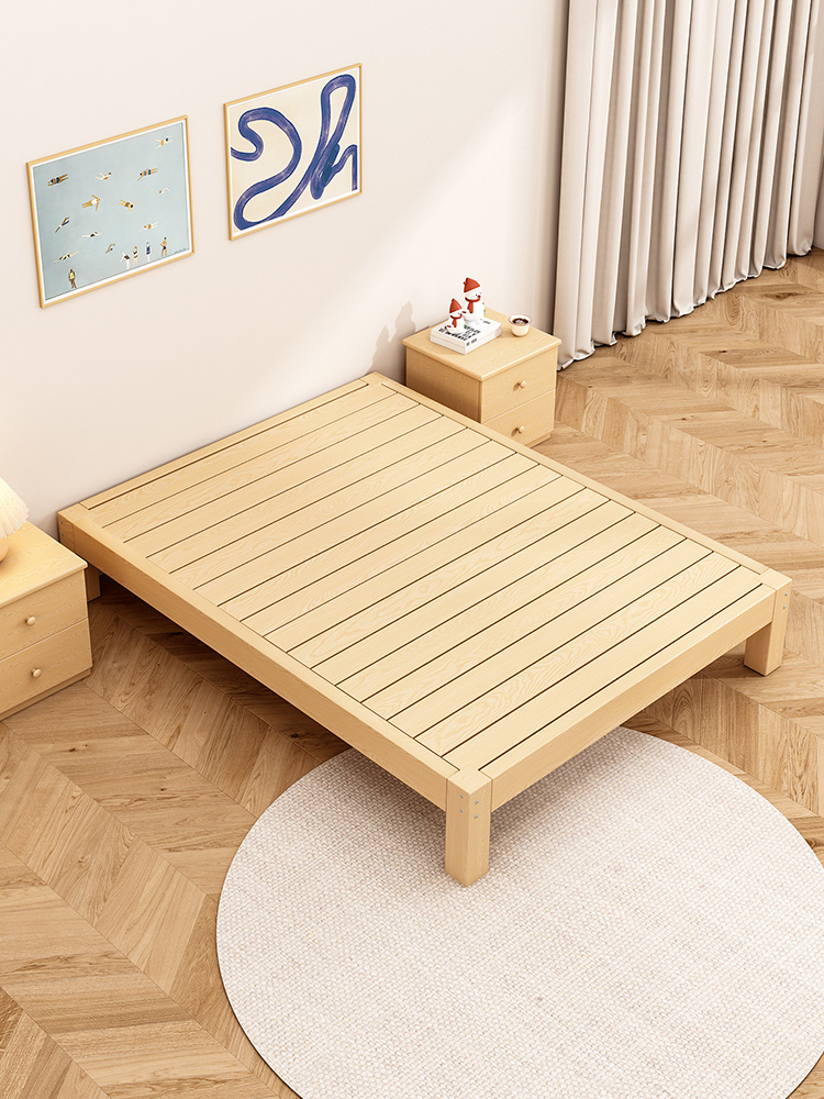 实木床架榻榻米无床头床无靠背日式成品矮床简约现代1.5米1.3定制