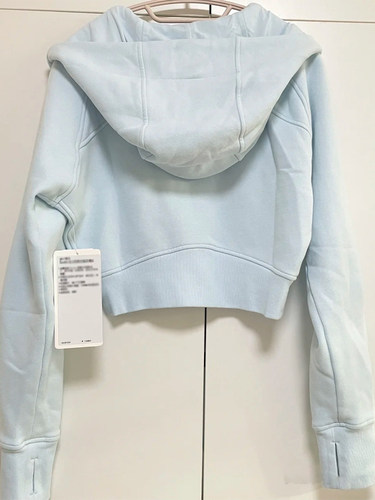 秋季短款外套女款春秋2025新款连帽卫衣开衫蓝色初秋高腰上衣韩系