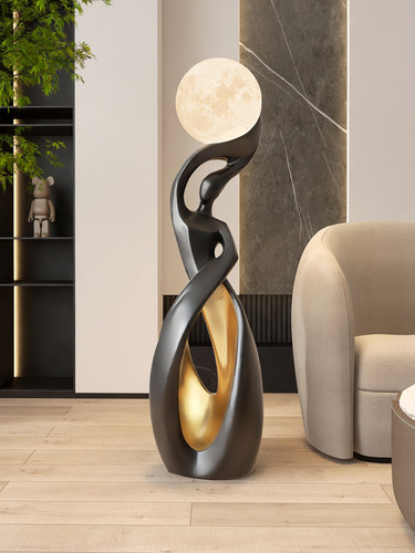 大型落地抽象艺术摆件灯轻奢高级客厅电视柜旁家居装饰品乔迁礼品