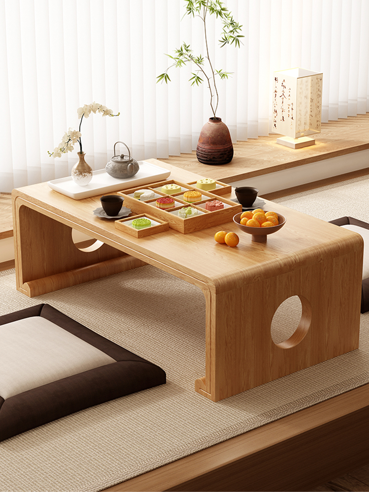 实木榻榻米茶几日式飘窗小桌子禅意茶桌阳台地台矮桌简约炕桌炕几