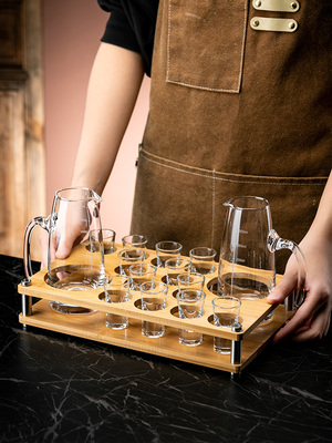 白酒杯分酒器高档套装高级感家用一口小杯子弹杯扎酒壶烈酒具商用