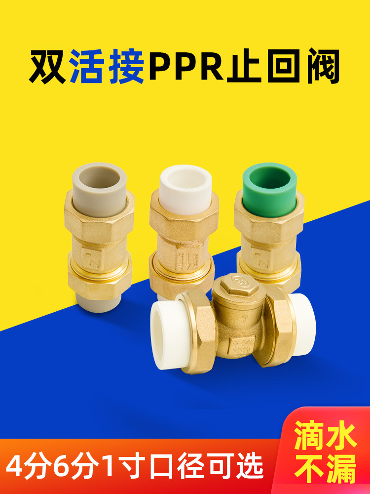 PPR双活接止回阀全铜立式水管单向阀20管水表单向逆止阀25热熔管,五金/工具,单向阀,淘宝优惠券,粉丝福利购,淘宝优惠卷