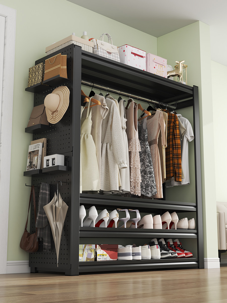 货架衣柜家用卧室出租房宝宝衣物收纳衣架儿童简易组装角钢置物架