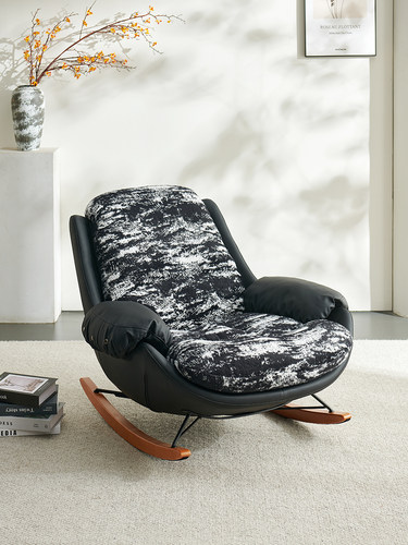 凡奢时光云墨摇摇椅轻奢设计单人沙发椅客厅懒人沙发阳台休闲摇椅