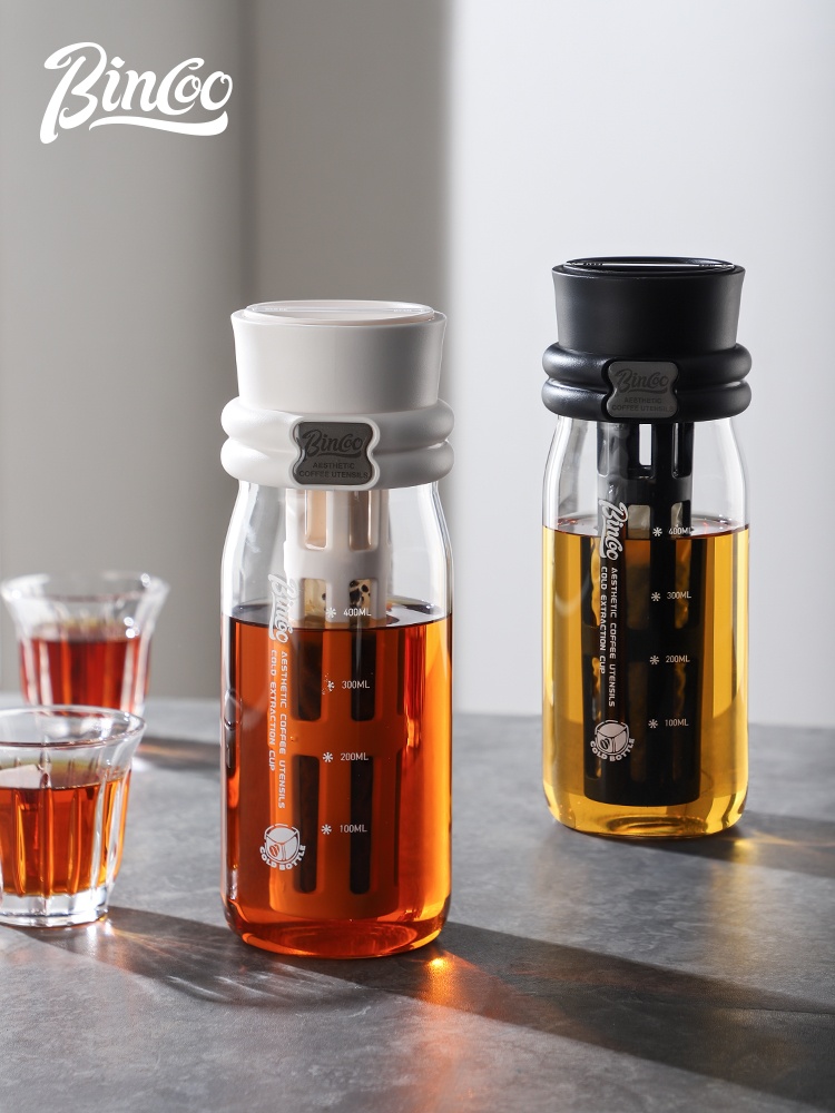 Bincoo玻璃咖啡冷萃壶300目过滤网冷萃杯家用冷泡杯冷萃取瓶便携