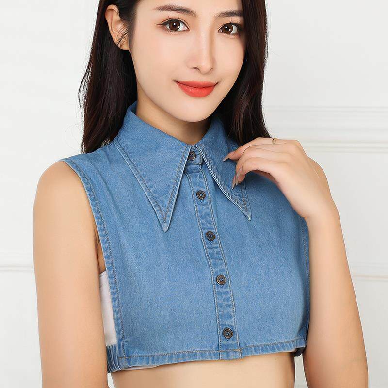女士衬衫假领子新款春秋冬时尚气质假领衬衣假领牛仔加大经典百搭
