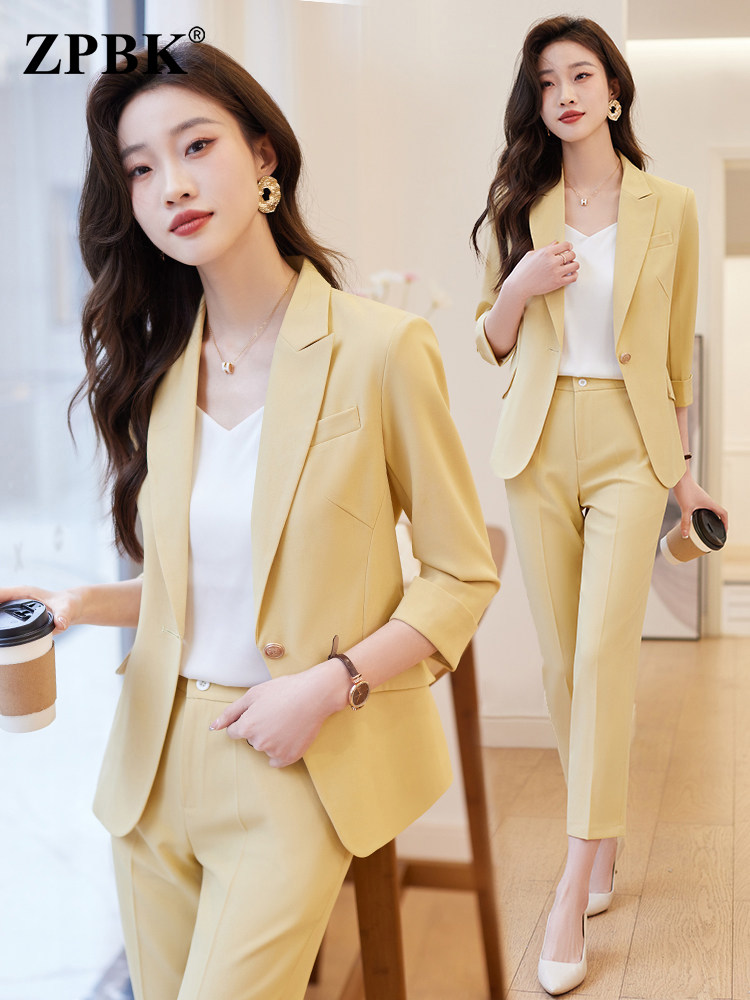 时尚优雅风西装套装女士2026夏季新款高级感小个子职场通勤职业装