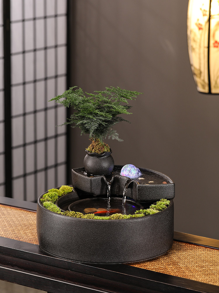 时来运转风水球流水摆件循环水喷泉客厅招财茶台桌面鱼缸装饰品,家居饰品,装饰摆件,淘宝优惠券,粉丝福利购,淘宝优惠卷