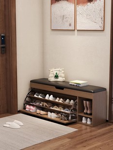 凳鞋 入户换鞋 柜软包玄关穿鞋 翻斗鞋 架一体储物 凳家用进门口可坐式