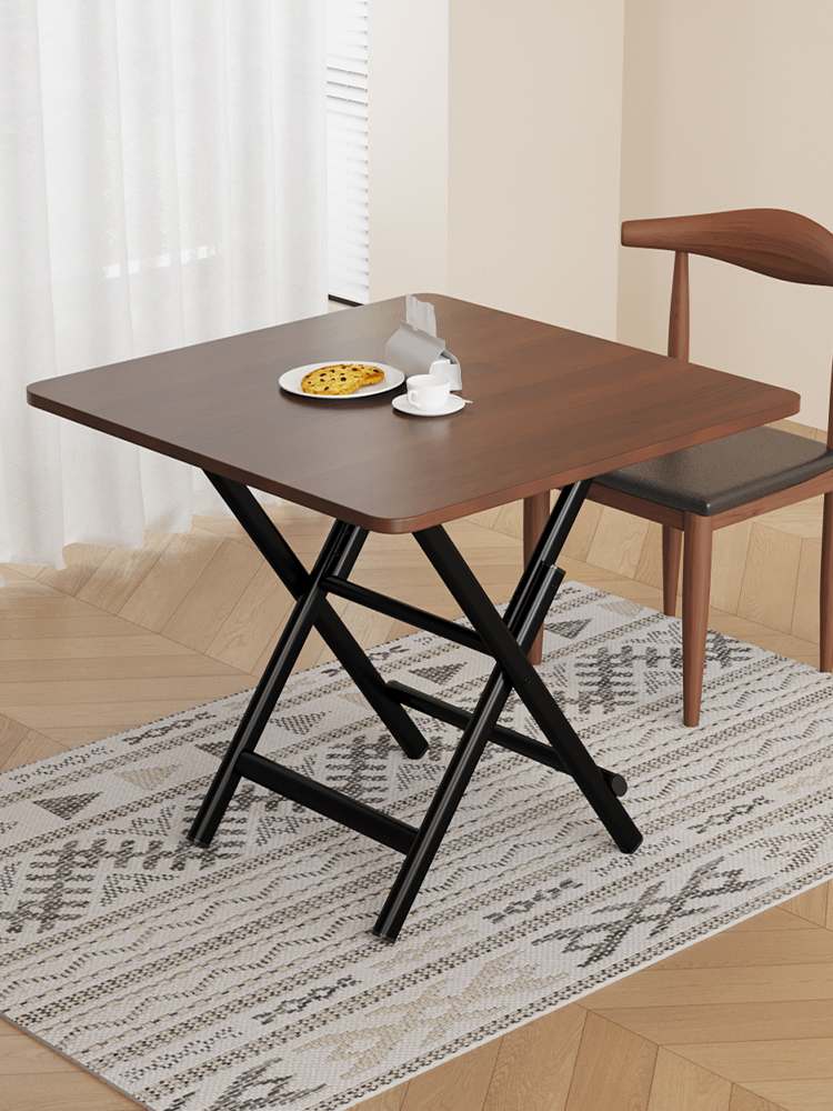 小桌子可折叠家用户外摆摊便携式正方形简易吃饭餐桌小户型四方桌