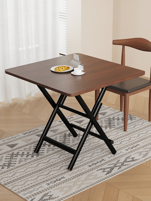 小桌子可折叠家用户外摆摊便携式正方形简易吃饭餐桌小户型四方桌