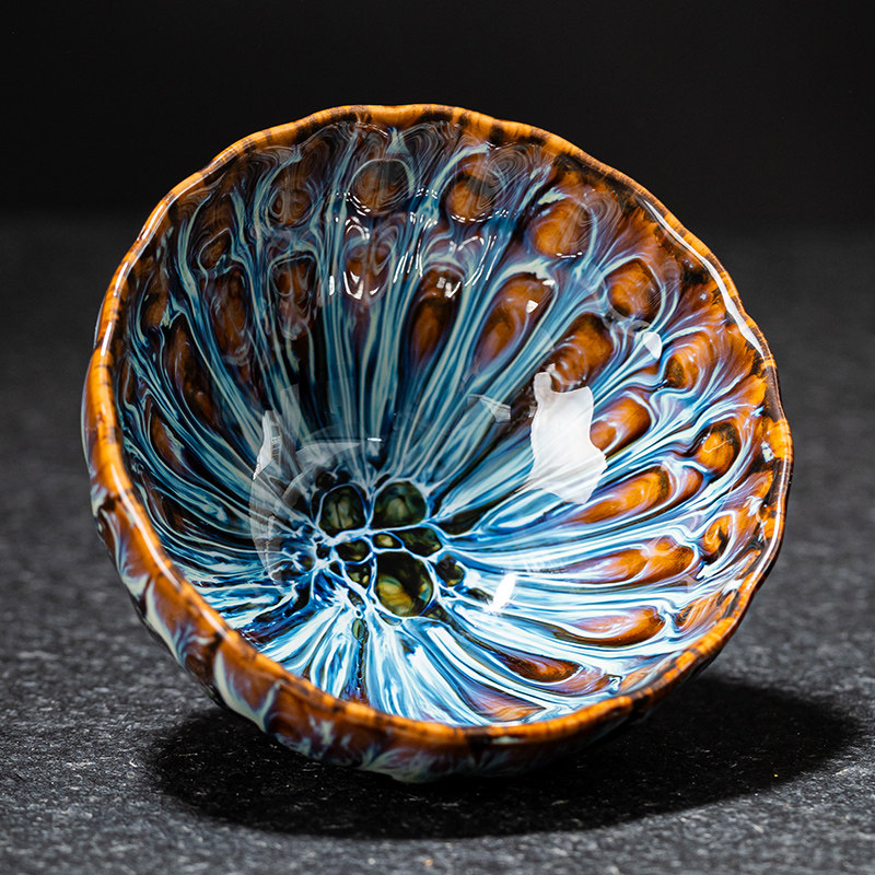 建盏窑变主人杯茶碗家用大号功夫茶具个人杯茶杯单个品茗杯花瓣杯,餐饮具,建盏,淘宝优惠券,粉丝福利购,淘宝优惠卷