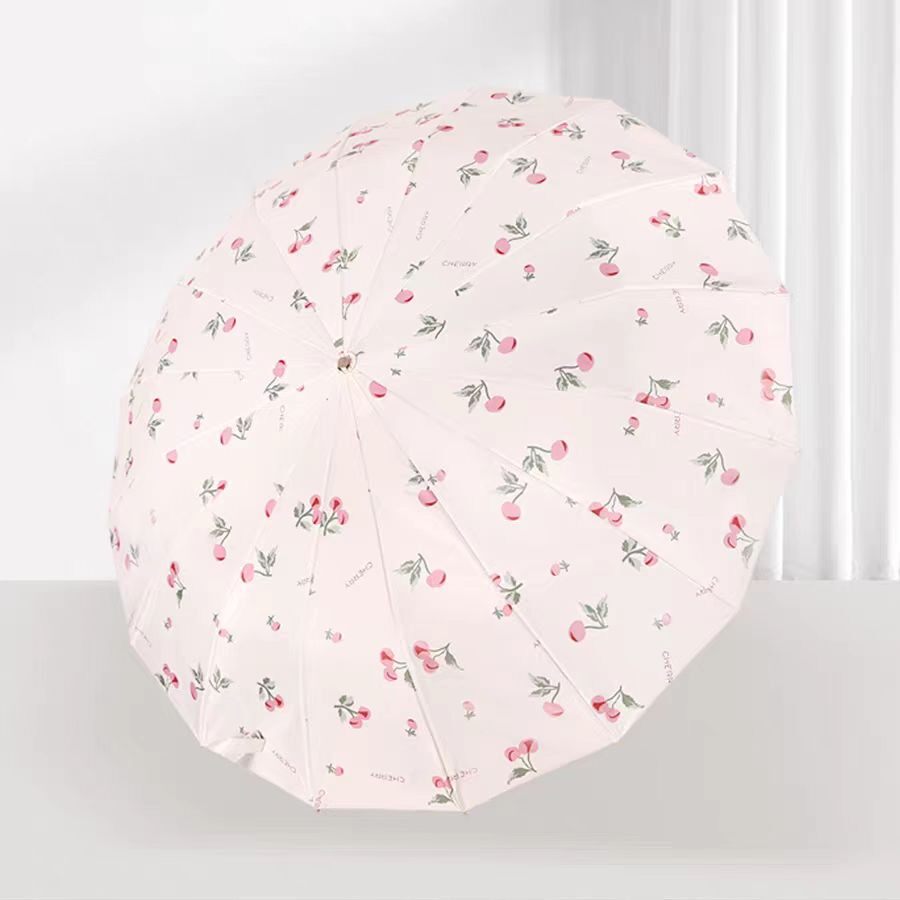 晴雨两用樱桃伞遮阳挡雨可爱减龄大号图片