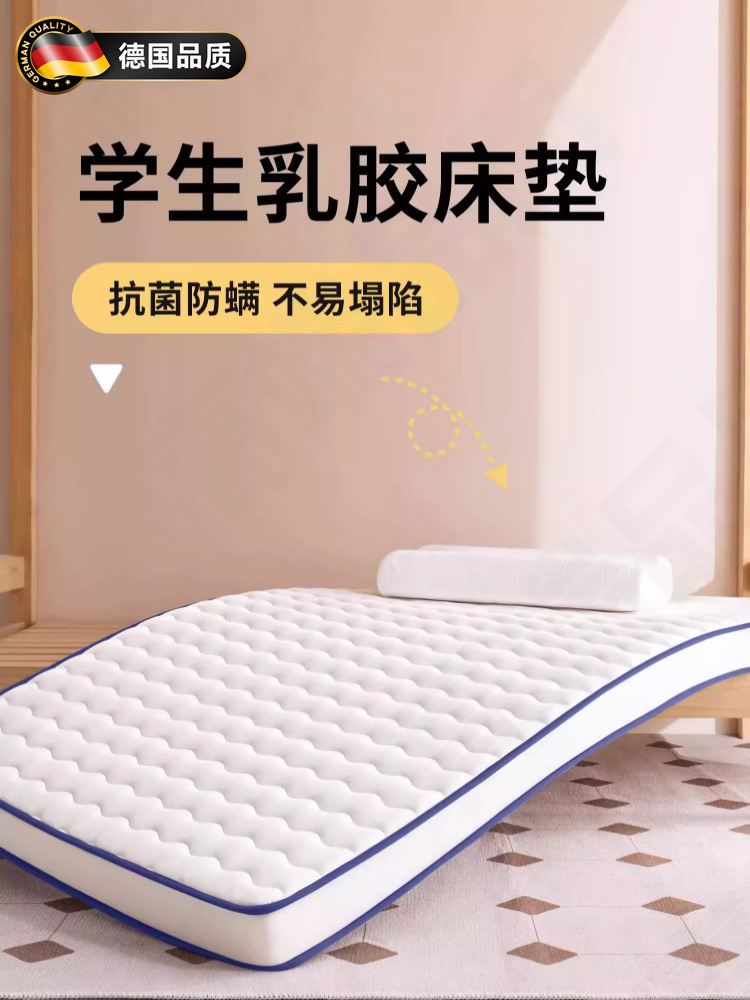 德国乳胶床垫软垫家用宿舍学生单人记忆棉海绵垫褥子租房地铺睡垫