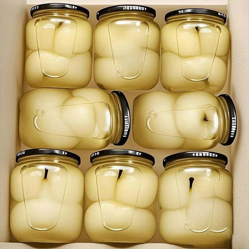 新鲜雪梨罐头当季梨子果肉水果冰糖炖雪梨糖水玻璃瓶商用整箱