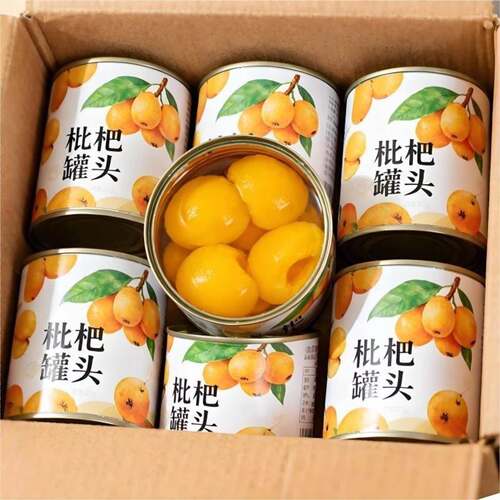 新鲜枇杷罐头312×2罐现摘枇杷果即食水果罐头鲜果糖水罐装零食