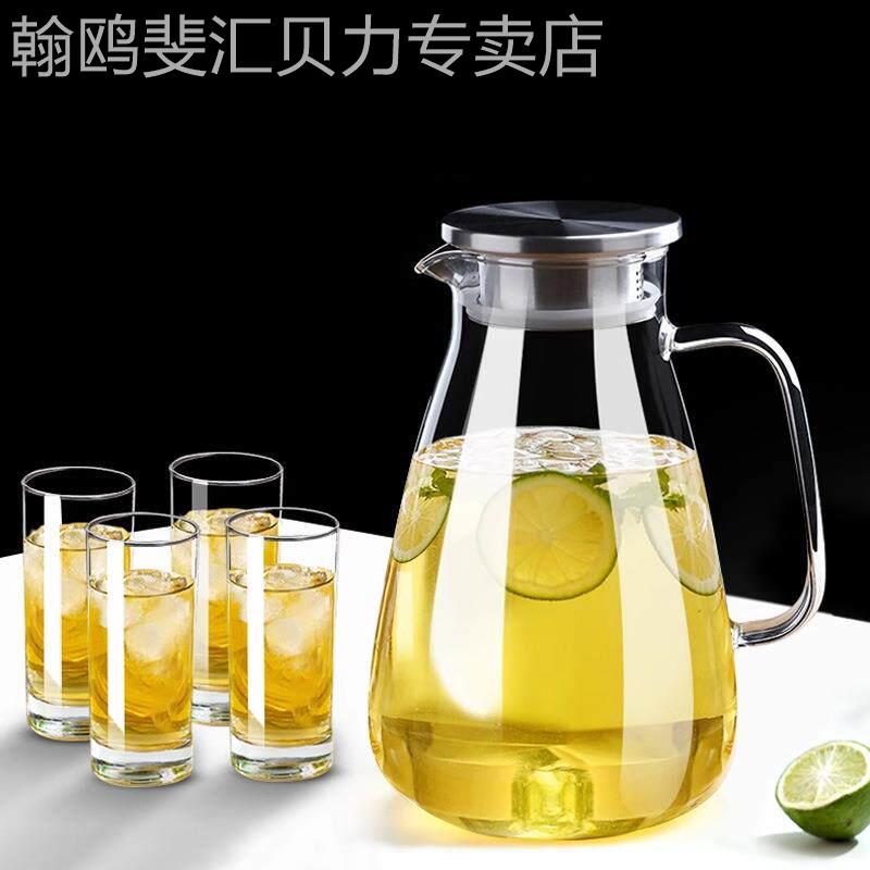 玻璃冷水壶凉水壶家用耐高温嘟嘟壶耐热防爆大容量凉白开茶壶套装