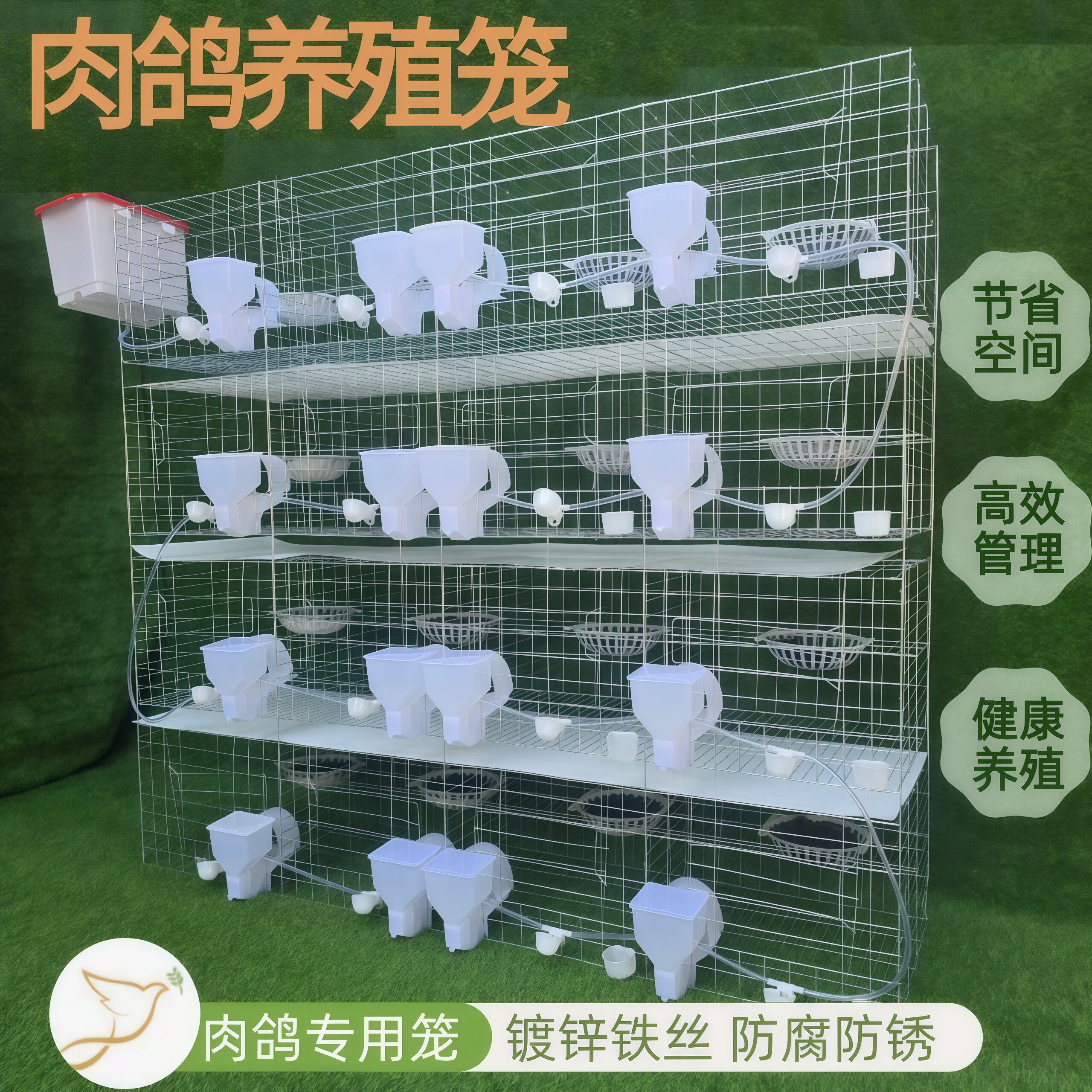 鸽子笼养殖家用特大号新型配对繁殖白鸽舍三层养鸽子专用笼