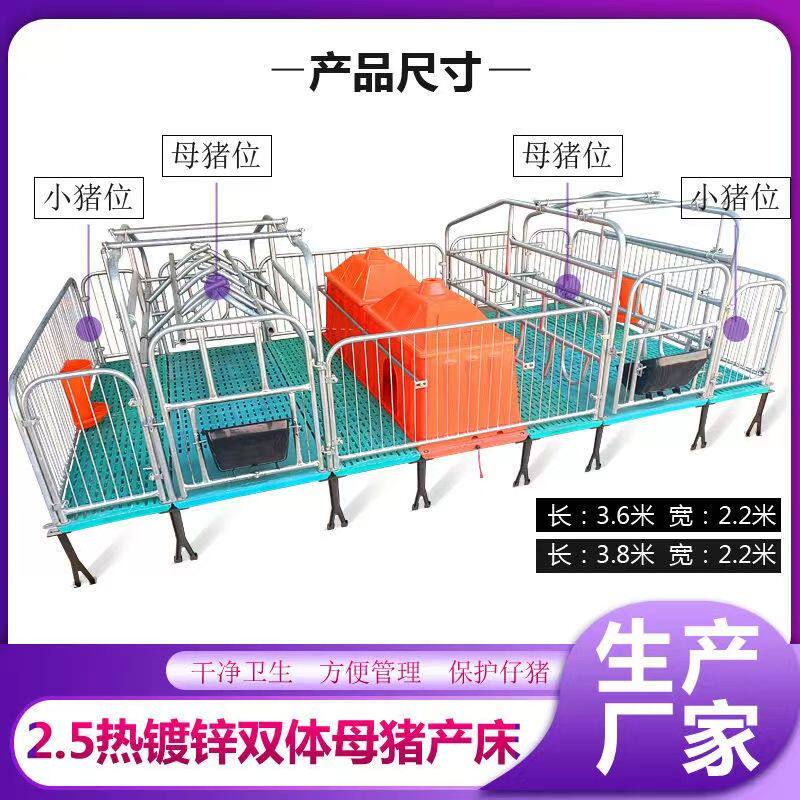 母猪产床双体产保两用单体保育母猪全套一整套加厚猪用小猪包邮